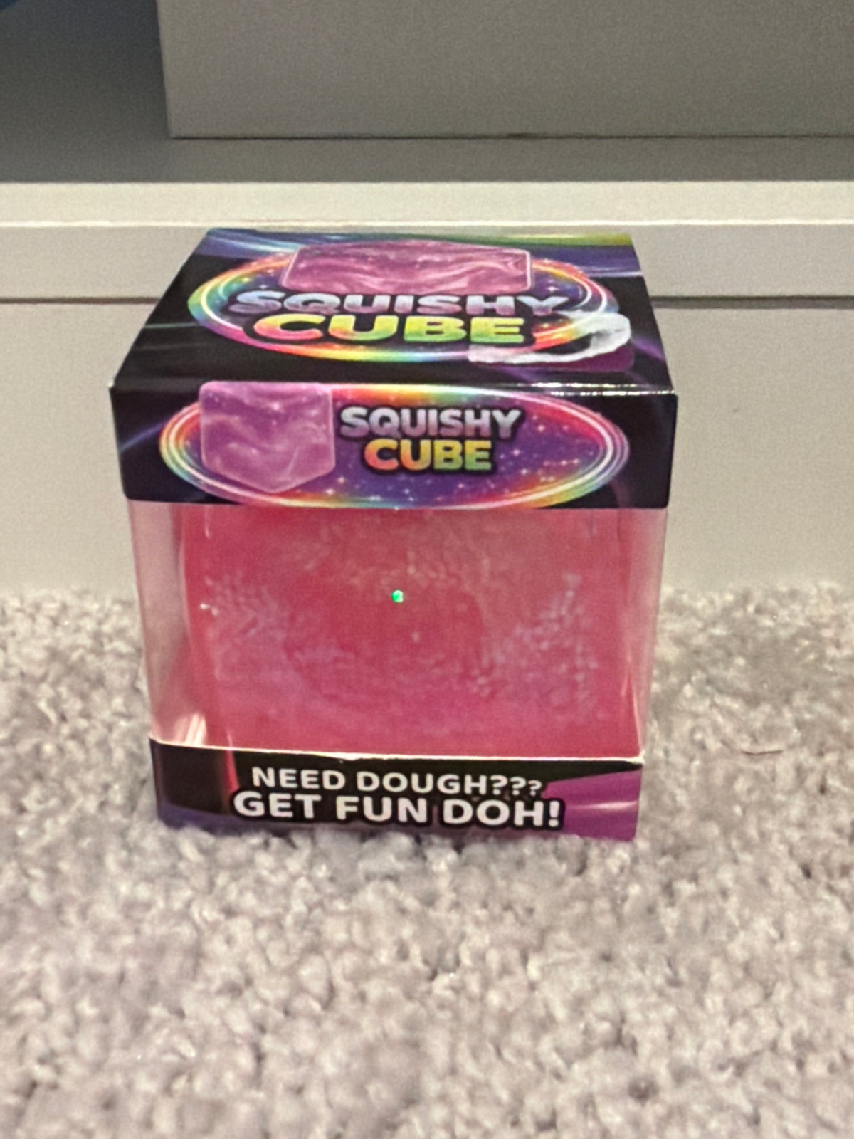 Fun Doh Squishy Glitter Cube