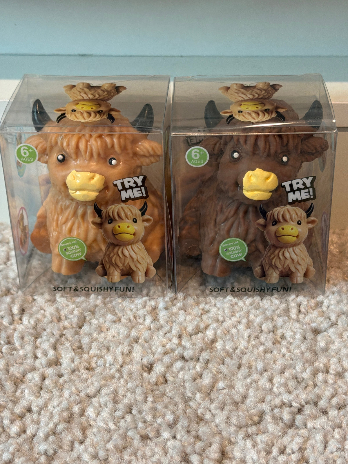 Mini Highland Cow Crunchy Squishy