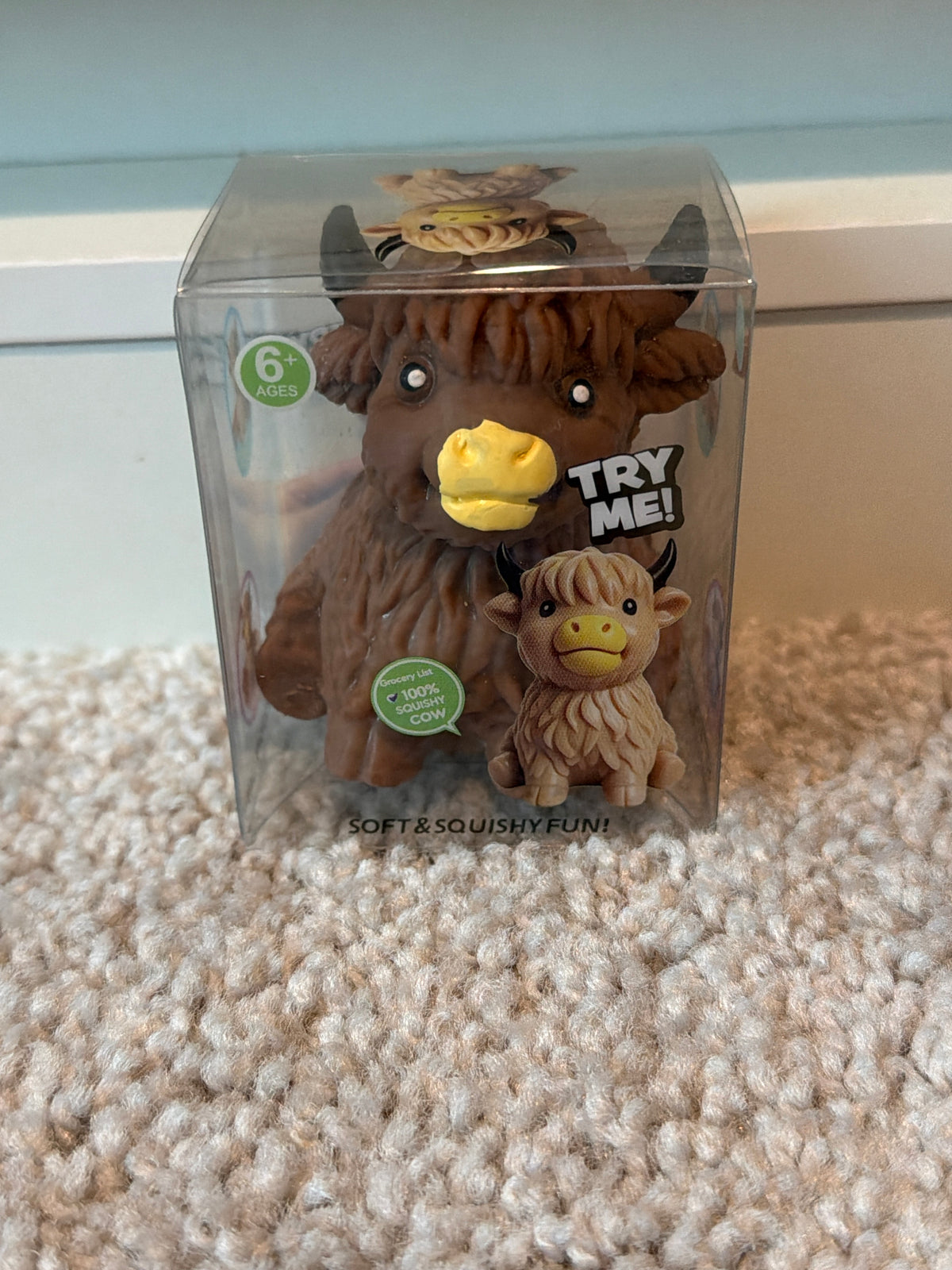 Mini Highland Cow Crunchy Squishy